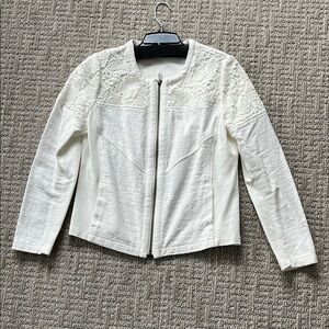 Elegant White Lace Women's Jacket